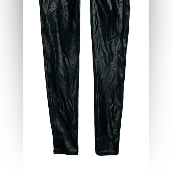 Spanx By Sara Blakely Black Faux Leather Leggings, Size Medium - Picture 8 of 12